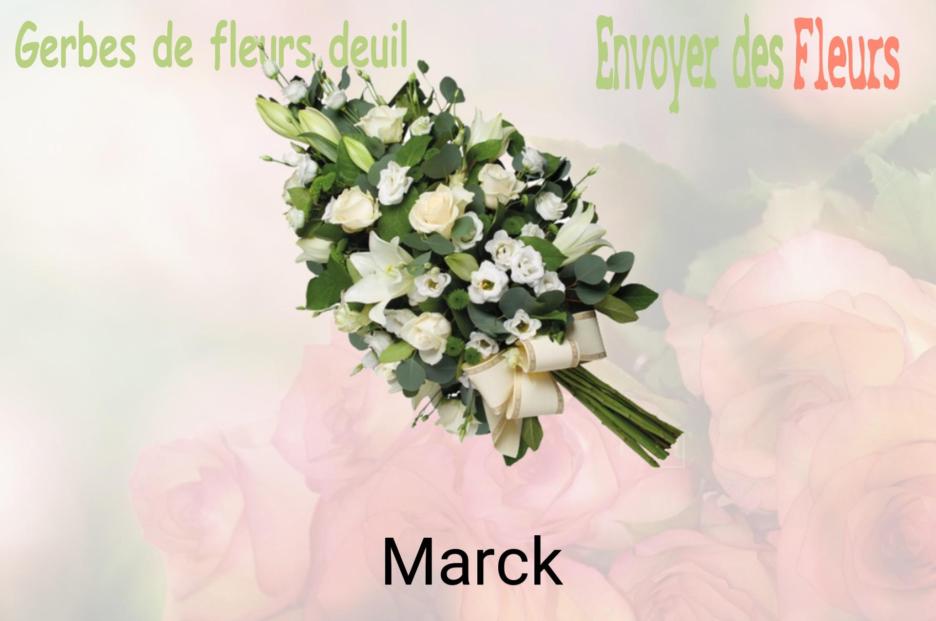 Gerbe de fleurs de deuil livrée à Marck